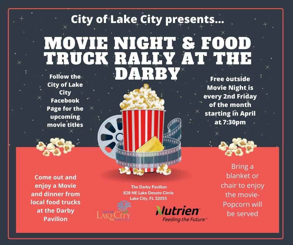 Lake City Movie Night and Food Truck Rally poster