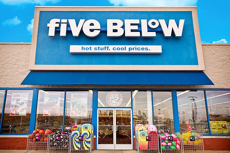 outside Five Below store